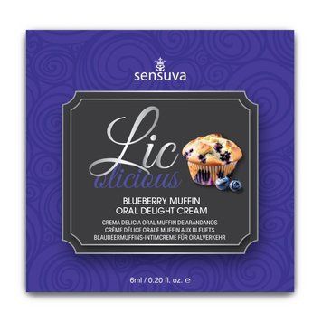 Гель для мінету зі смаком чорничного мафіну Sensuva - Lic-o-licious Blueberry Muffin, 6 мл. SX0662 фото
