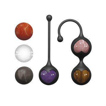 Набір вагінальних кульок Adrien Lastic Harmony Stones з натуральним камінням, 6 шт. SX1272 фото