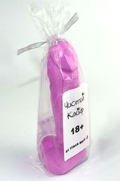 Крафтовое мыло-член с присоской "Чистый Кайф" Violet, size M SO2635 фото