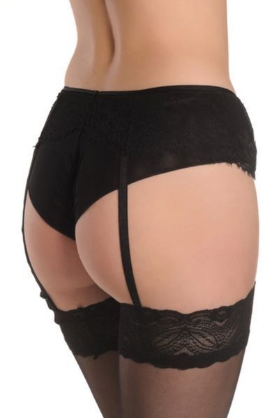 Елегантний пояс для панчіх Oro 410 black/pink, S/M, L/XL, XXL Oro 410 black/pink фото