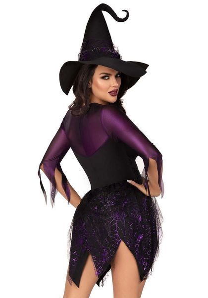 Костюм ведьмочки Leg Avenue Mystical Witch, платье, шляпа, S, M, L, XL SO9184 фото