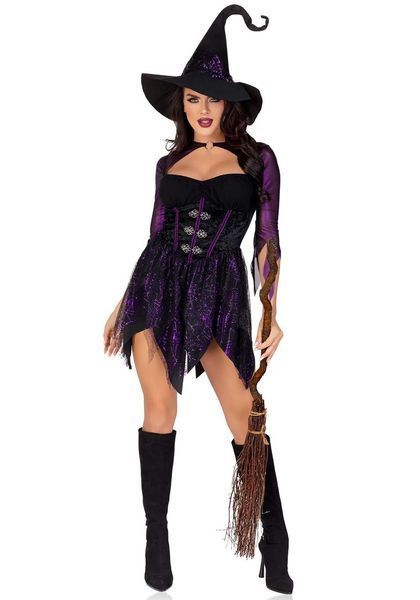 Костюм ведьмочки Leg Avenue Mystical Witch, платье, шляпа, S, M, L, XL SO9184 фото