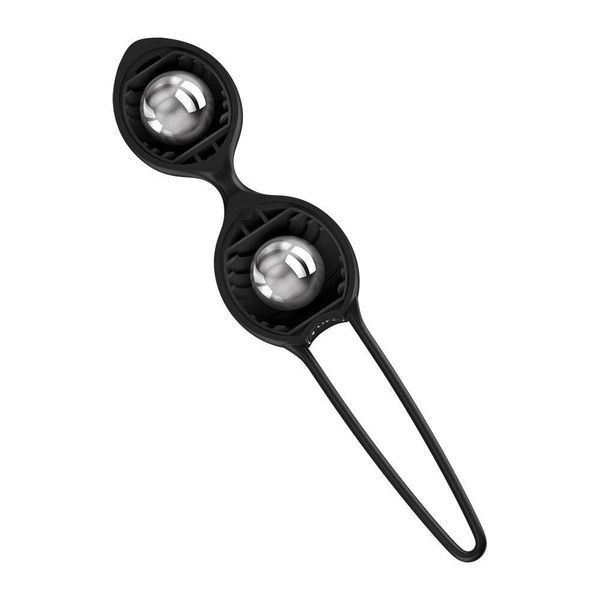 Вагинальные шарики Fun Factory SMARTBALLS DUO Black, 2 шт, диаметр 3,2 и 3,6 см SX3668 фото