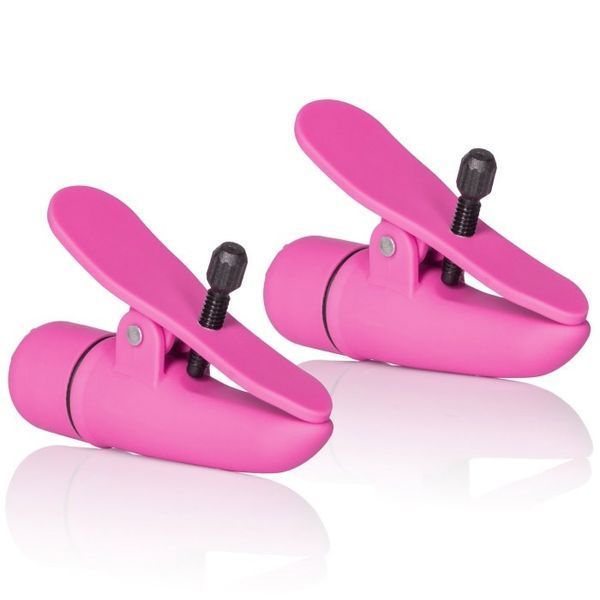 Затискачі для сосків із вібро Nipplettes від CalExotics, 6,7 см. 480236 фото