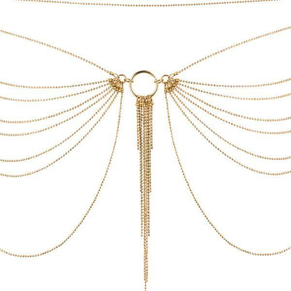 Цепочка на трусики или лиф Bijoux Indiscrets MAGNIFIQUE Waist Chain - Gold, украшение на тело SO2660 фото