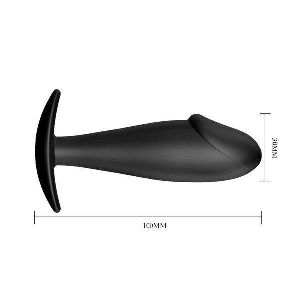 Анальна пробка Pretty Love Special Anal Stimulation Penis Black, 10х3 см. 6603BI0530 фото