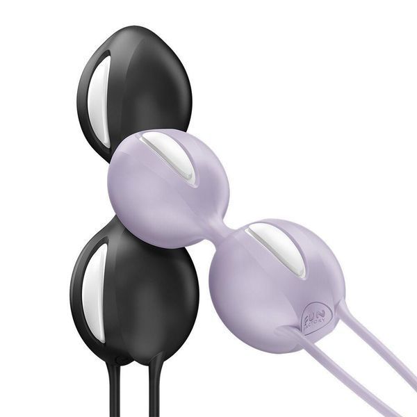 Вагинальные шарики Fun Factory SMARTBALLS DUO Black, 2 шт, диаметр 3,2 и 3,6 см SX3668 фото