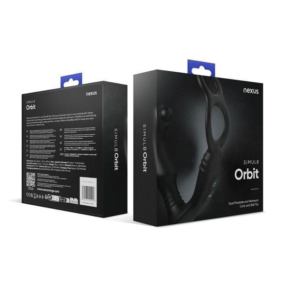 Массажер простаты с вибрацией Nexus SIMUL8 Orbit Edition с эрекционным кольцом, 10х3,6 см. SX2699 фото