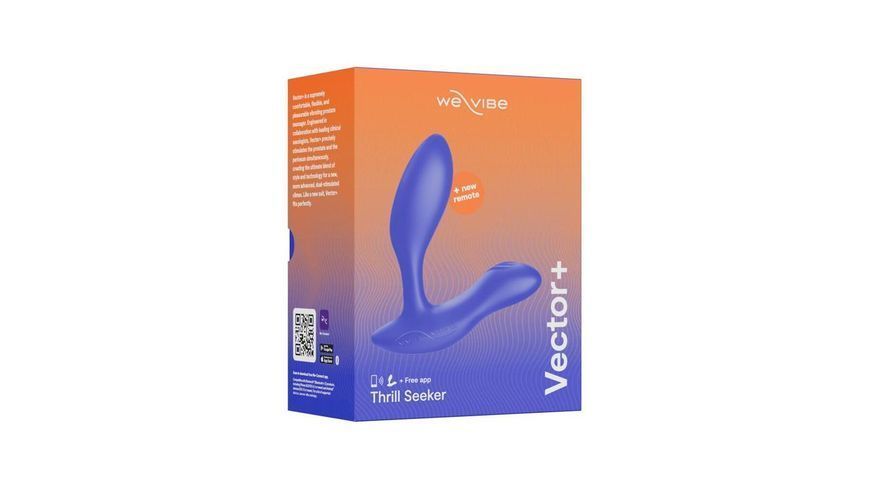 Смарт-вибромассажер простаты We-Vibe Vector+ ROYAL BLUE, 10,6х3 см. SO8242 фото