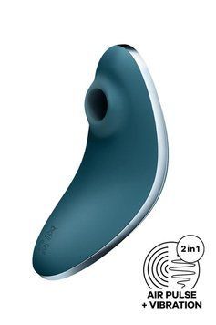Вакуумний кліторальний вібратор Satisfyer Vulva Lover 1 Blue, 12х5,3 см. SO6713 фото