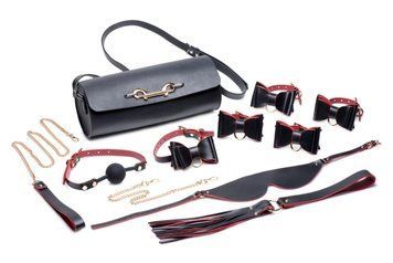 Набір БДСМ із дорожньою сумкою Master Series: Bow &mdash; Luxury BDSM Set With Travel Bag, 11 предметів SO8796 фото