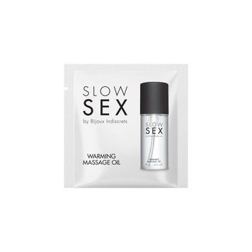 Разогревающее съедобное массажное масло Bijoux Indiscrets Slow Sex Warming massage oil, 2 мл. SO5950 фото