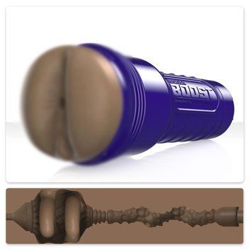 Мастурбатор-попка Fleshlight Boost Blast Female Medium Dark Flesh, плавающие кольца Turbo Tech, 25х8,5 см. SX1317 фото