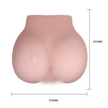 Вагіна і анус з вібрацією Crazy Bull Realistic Vagina Masturbator Vibrating Flesh, 22,5х21 див. 6603BM0277 фото