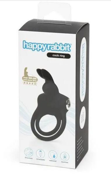 Подвійне ерекційне кільце з вібрацією Fifty Shades Happy Rabbit Stimulating Rechargeable Rabbit Cock Ring FS73137 фото