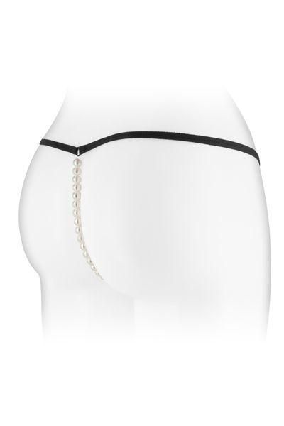 Трусики-стринги с жемчужной ниткой Fashion Secret VENUSINA Black, S/L SO2248 фото