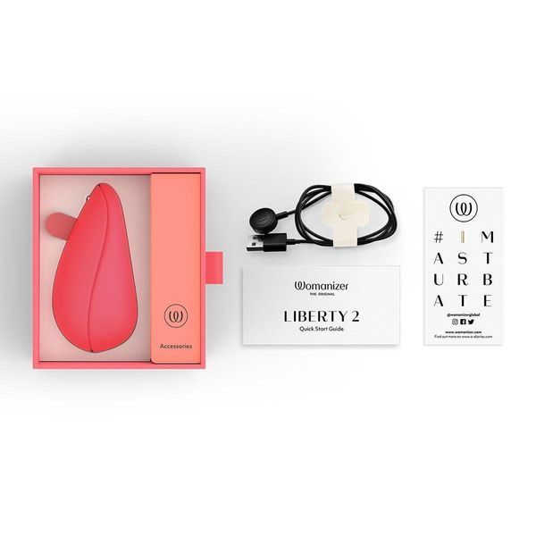 Вакуумный клиторальный стимулятор Womanizer Liberty 2 Vibrant Rose, 10,4х4,8 см. SX0522 фото