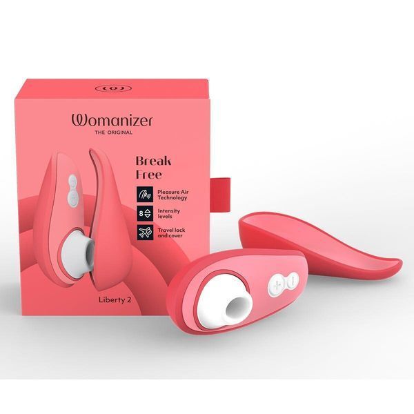 Вакуумный клиторальный стимулятор Womanizer Liberty 2 Vibrant Rose, 10,4х4,8 см. SX0522 фото