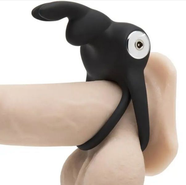 Подвійне ерекційне кільце з вібрацією Fifty Shades Happy Rabbit Stimulating Rechargeable Rabbit Cock Ring FS73137 фото