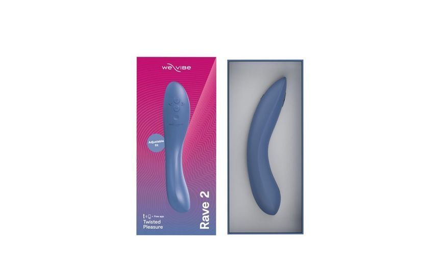 Вибратор We-Vibe Rave 2 Twisted Pleasure Blue, 21,5х3,8 см. SO8768 фото