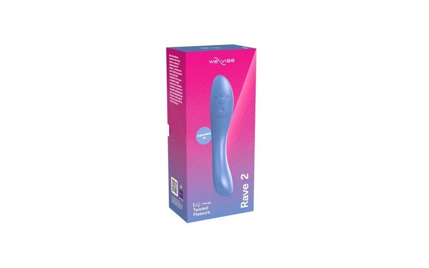 Вибратор We-Vibe Rave 2 Twisted Pleasure Blue, 21,5х3,8 см. SO8768 фото