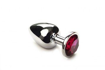 Анальна пробка з кристалом Swarovski Silver Amethyst, розмір L 280936 фото