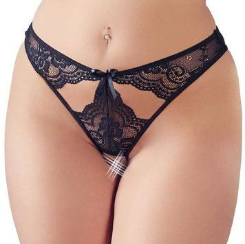Трусики стринги с откровенным вырезом Mandy Mystery Crotchless Briefs от Orion, S, М, L, XL 421467 фото