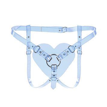 Трусики для страпону "Серце" Feral Feelings - Hearts Strap-on Belt Trasparent, кільце 5 см. SO9313 фото