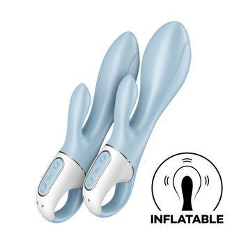 Вібратор-кролик надувний Satisfyer Air Pump Bunny 1, 21х4 см. (надувається до 5,5 см) SX2180 фото