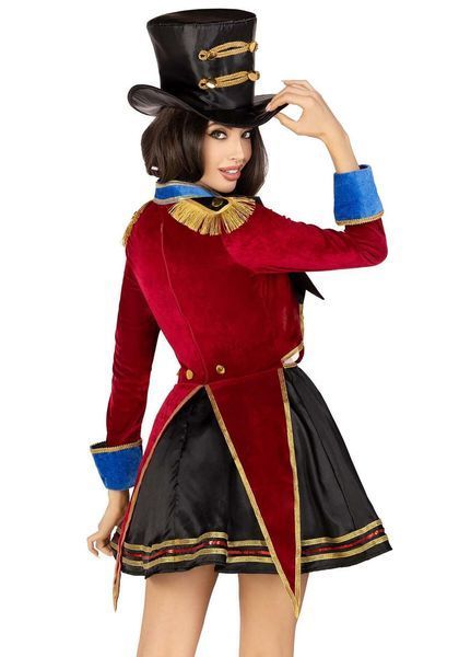 Костюм циркачки Leg Avenue Classic Ringmaster Costume, платье, шляпа, S, M SO9193 фото