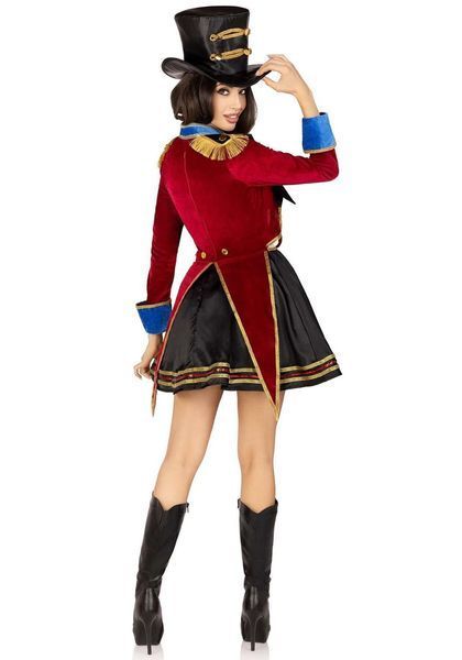 Костюм циркачки Leg Avenue Classic Ringmaster Costume, платье, шляпа, S, M SO9193 фото