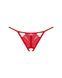 Трусики-стрінги з доступом Obsessive Ingridia crotchless thong, червоні, XS/S, M/L, XL/2XL SO9043 фото 3