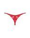 Трусики-стрінги з доступом Obsessive Ingridia crotchless thong, червоні, XS/S, M/L, XL/2XL SO9043 фото 4