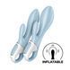 Вибратор-кролик надувной Satisfyer Air Pump Bunny 1, 21х4 см. (надувается до 5,5 см) SX2180 фото 1