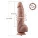 Гибкий фаллоимитатор для секс-машин Hismith 9.25&Prime; Silicone Dildo, система KlicLok, 23,5х5,5 см. SO6207 фото 4