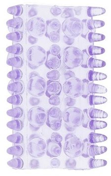 Насадка на пеніс BASICX TPR SLEEVE PURPLE 0 7INCH з кульками і вусиками DT20682 фото