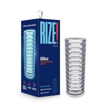 Мастурбатор светящийся в темноте Blush Rize &ndash; Ribz Glow in the Dark Masturbator &ndash; Clear, 13,3х3,8 см. SO8831 фото