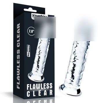 Фалоімітатор Flawless Clear Dildo 7" Clear", 18х3,5 см. 6452LV310015 фото