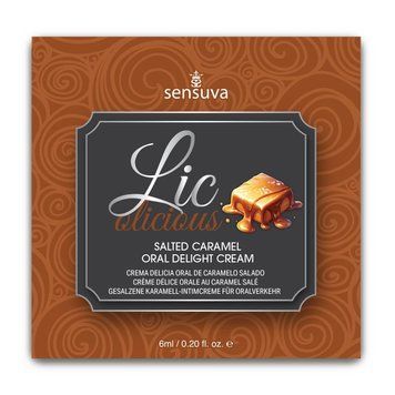 Гель для мінету зі смаком солоної карамелі Sensuva Lic-o-licious Salted Caramel, 6 мл. SX0664 фото