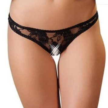 Трусики стринги с вырезом Cottelli Collection Lace String от Orion, S, М, L, XL 421369 фото