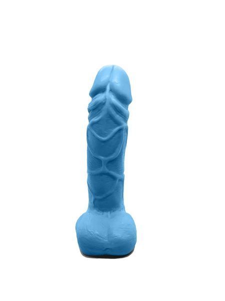 Крафтовое мыло-член с присоской "Чистый Кайф" Blue, size M SO2639 фото