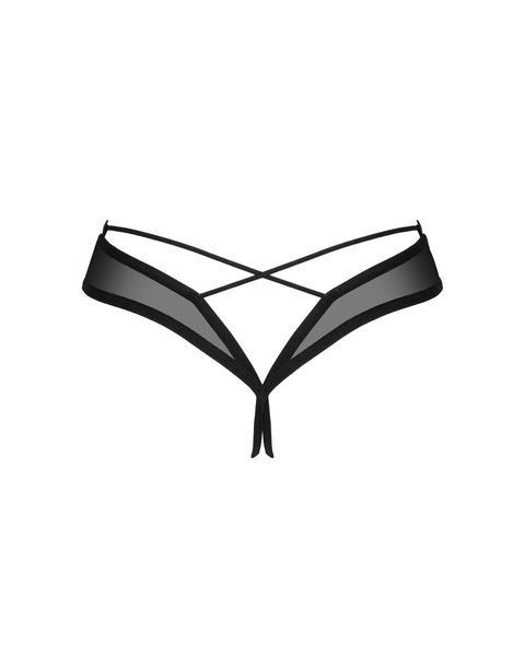 Прозрачные трусики с вырезом Obsessive Roxelia crotchless thong, XS/S, M/L, XL/2XL SO9077 фото