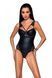 Боди из эко-кожи и кружева Loona Body black Passion, S/M, L/XL, XXL/XXXL SO5356 фото 1