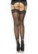 Панчохи під пояс зі швом, бантом та стразами ззаду Leg Avenue Stockings Rhinestone backseam Black, one size SO7915 фото 1