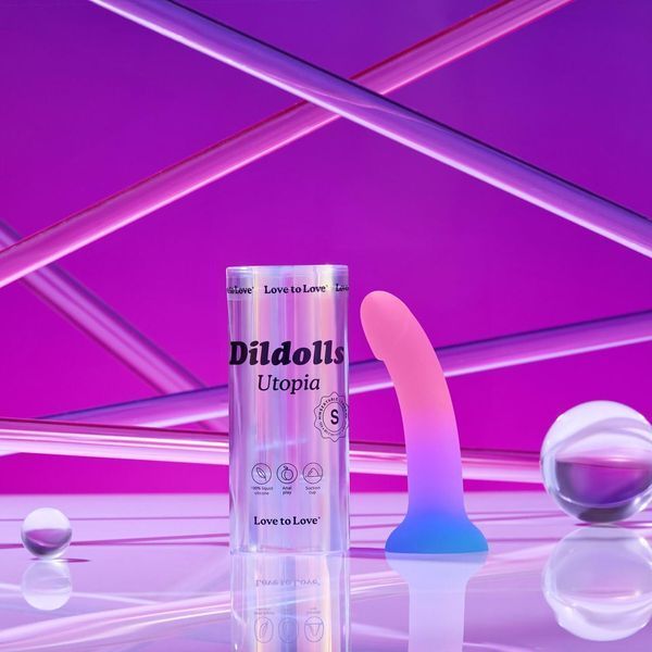 Фалоімітатор із кольоровим градієнтом Love To Love DILDOLLS &mdash; UTOPIA S ультрам'який, 13,5х3,1 см. SX2848 фото