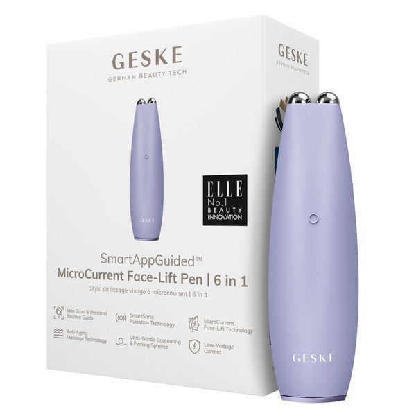 Микротоковая ручка для подтяжки лица GESKE MicroCurrent Face-Lift Pen 6в1 purple HB0123 фото