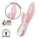 Вібратор-кролик надувний Satisfyer Air Pump Bunny 3, 12 режимів, подвійний відросток, 21х4 см. (надувається до 5,5 см) SX2173 фото 1