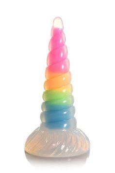 Фентезійний фаллоїмітатор, що світиться у темряві Creature Cocks Luminescent Rainbow Silicone Dildo, 19,6х5,2 см. SX2222 фото