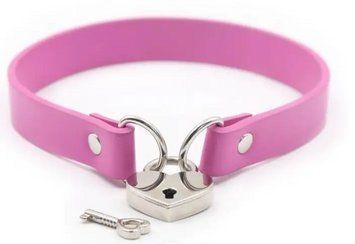 Ошейник DS Fetish Locking collar rose 262100109 фото
