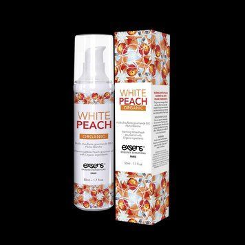Розігріваюча масажна олія зі смаком персика EXSENS Organic White Peach, 50 мл. SO2381 фото